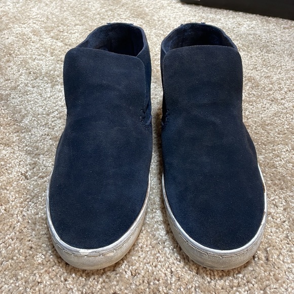 NIB navy blue suede loafers Zoya soft leather slip ons new 8.5 DOLCEVITA $130 - Picture 3 of 10